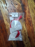 Lavender Bath Tea 2 Pack in clear packaging with red ribbon