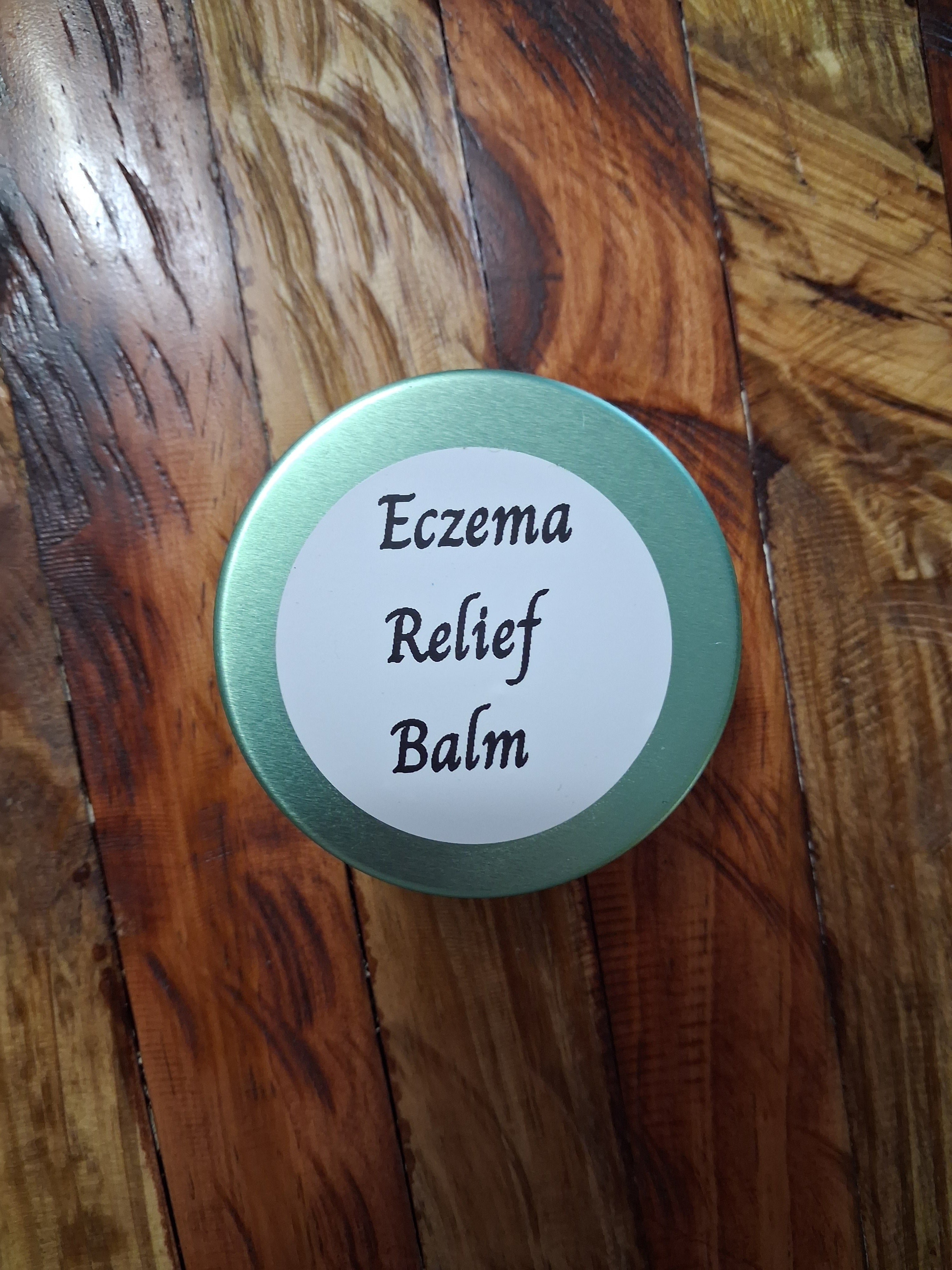 Eczema Relief Balm 3oz in mint green metal tin